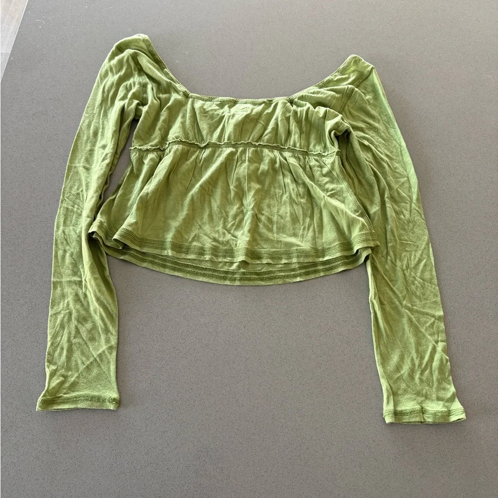 NWT Urban Outfitters BDG Brittney Long Sleeve Babydoll Top